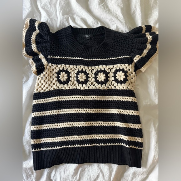 NWT Rails Penelope Top - Black Ivory Stripe - Picture 1 of 6